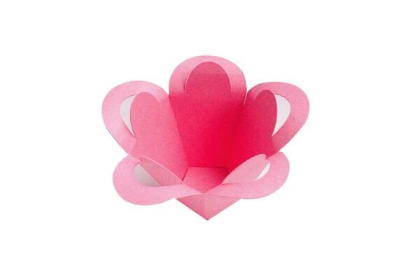 3D Flower Bowl Shape Favour Bag Paper