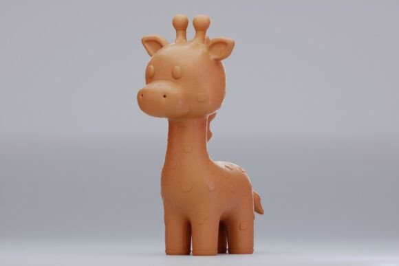 Cute Giraffe 3D STL File for 3D Printing