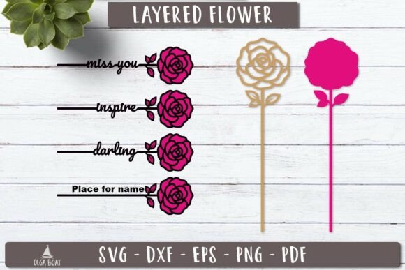 Elevating Personalized Craftsmanship: The Strategic Value of Rose Flower Name SVG 3d Layered Lasercut Designs