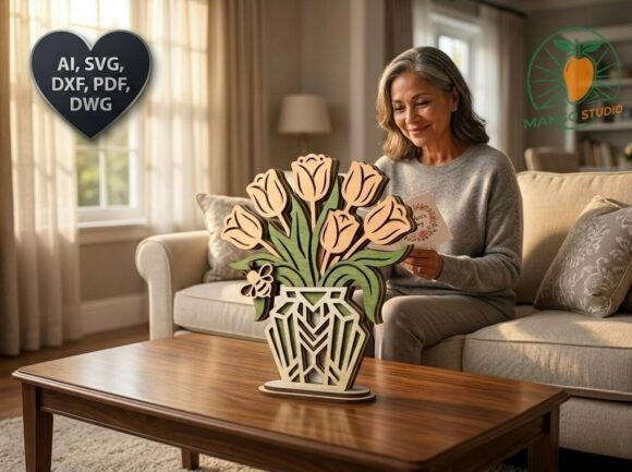 Evaluating the 3mm 3D Tulip Vase Laser Cut SVG DXF for Precision Crafting