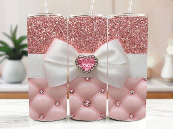 Evaluating the Half Soft Pink Glam 3D Tumbler Wrap PNG for Custom Drinkware Projects