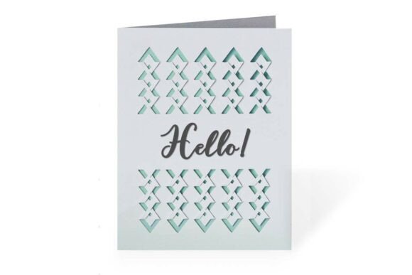 Hello 3D Fold and Tuck Card SVG STUDIO 3