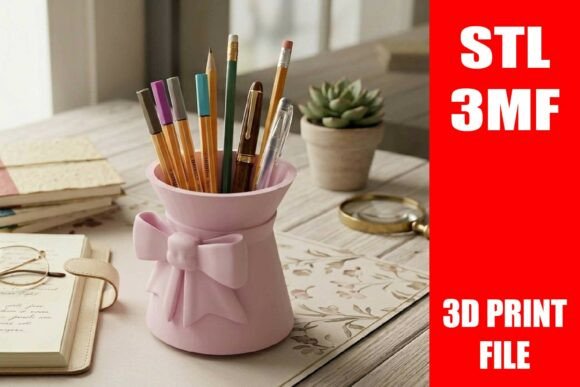 The Renaissance of Functional Desk Aesthetics: Why the Ribbon Bow Pencil Holder STL 3d Print is Reshaping Personal Workspaces