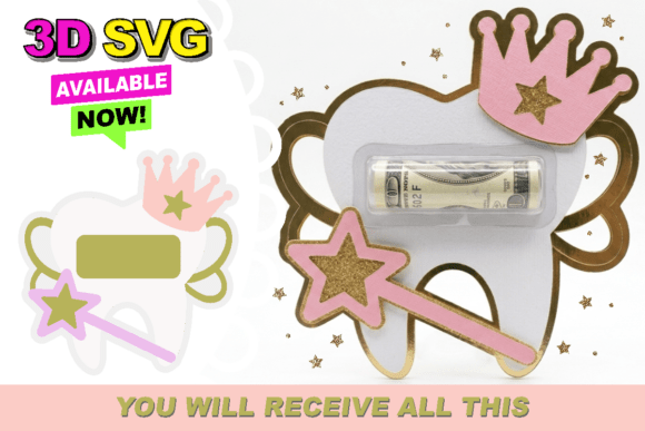 Tooth Fairy Money Holder 3D SVG: Turning Milestones into Magical Memories