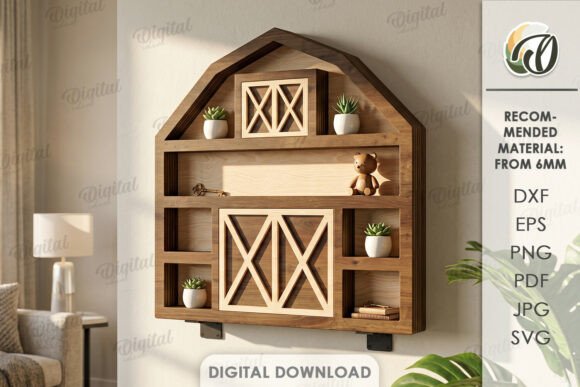 Transform Your Space with the 3D Wall Shelf Laser Cut Digital Design