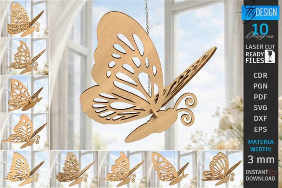 Transforming Digital Designs into Tangible Art with the 3D Butterfly Hanging Ornament Bundle CNC