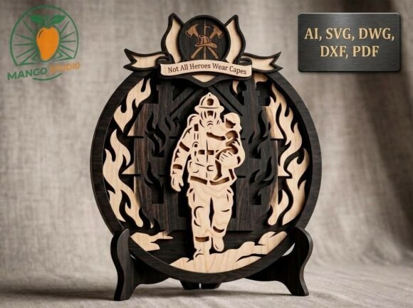 Transforming Digital Files into Tangible Tributes: The Art of the Firefighter Hero 3D Laser Cut Sign