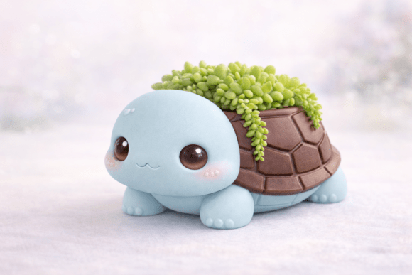 Turtle Planter Kawaii Succulent Pot STL 3D Model for 3D Print: A Guide to Crafting Cozy, Custom Greenery Displays