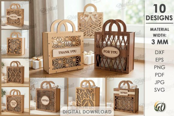 Unleash Your Creativity with the 3D Gift Bags Bundle Laser Cut